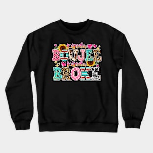 Leopard Kinda Boujee Kinda Broke Sunflowers Western Boujee Crewneck Sweatshirt